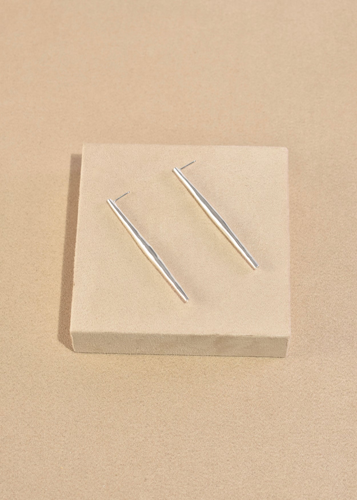 Long Hollow Taper Earrings