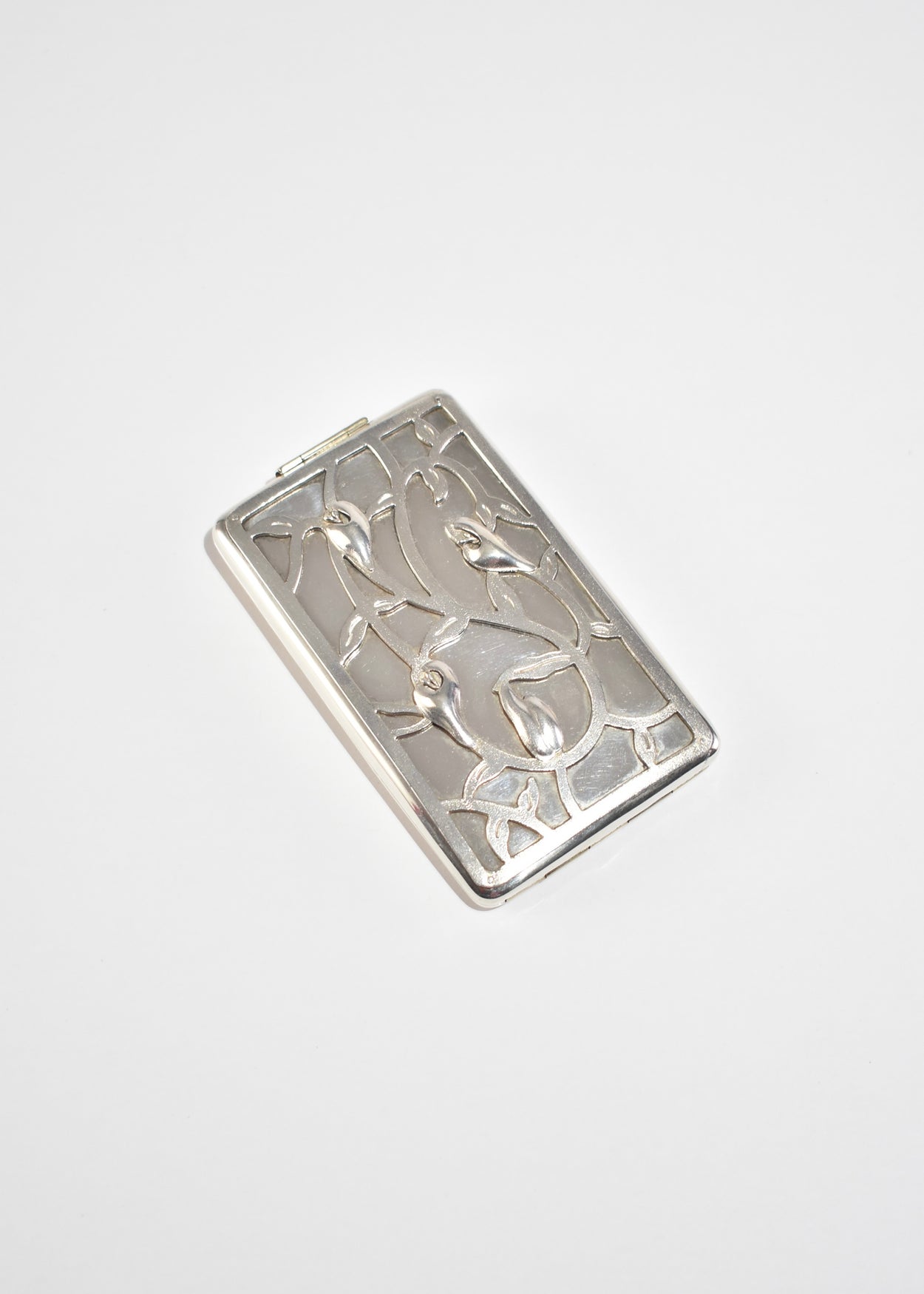 Silver Calla Lily Cigarette Case