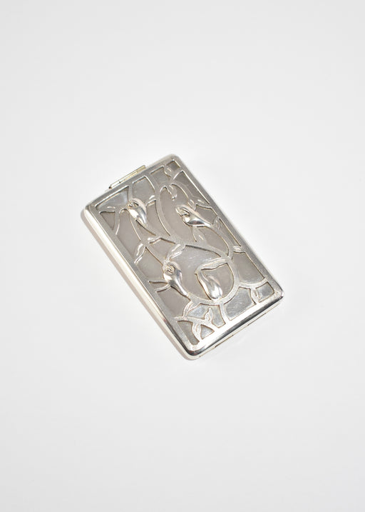 Silver Calla Lily Cigarette Case