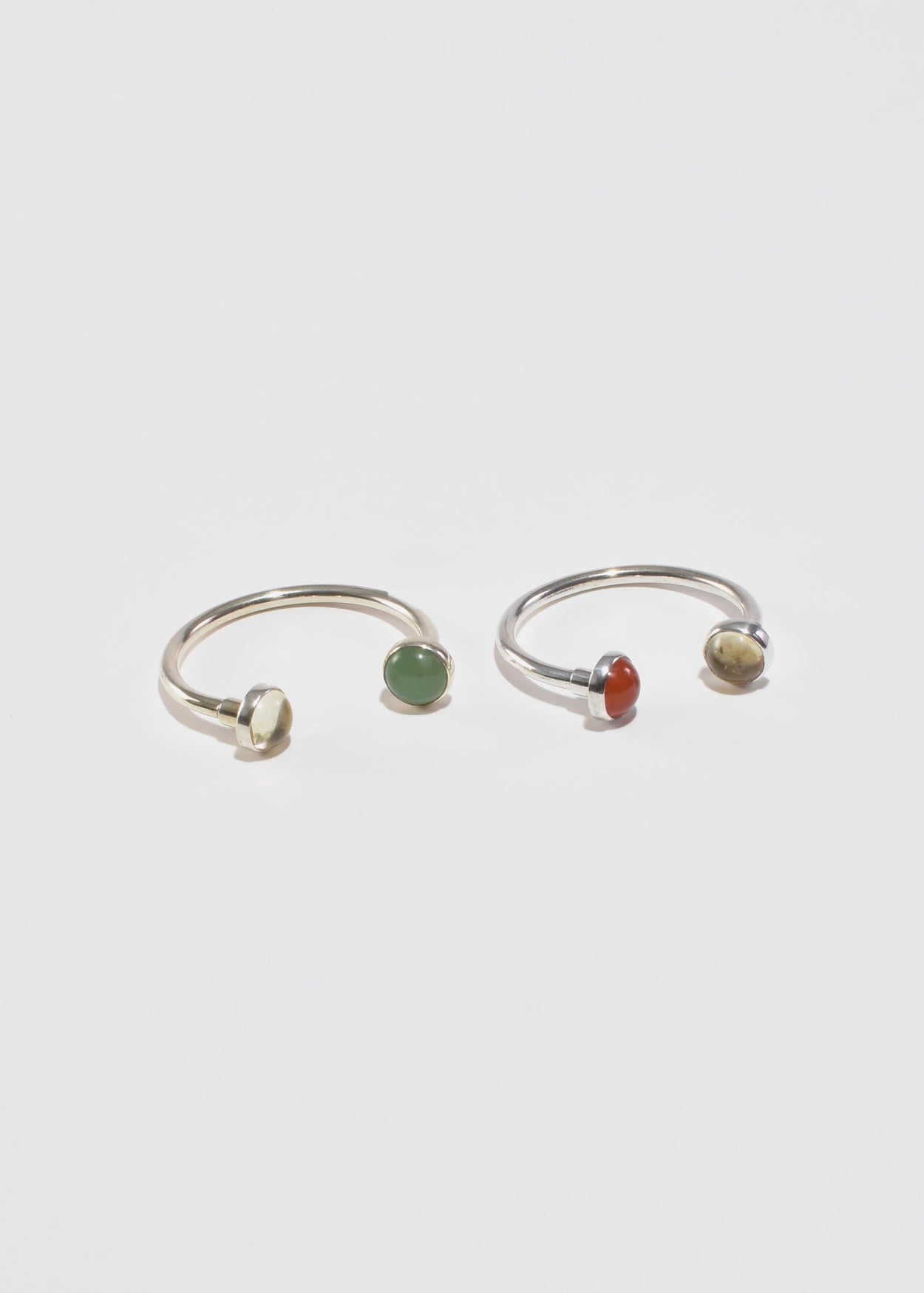 Sterling Gemstone Key Ring