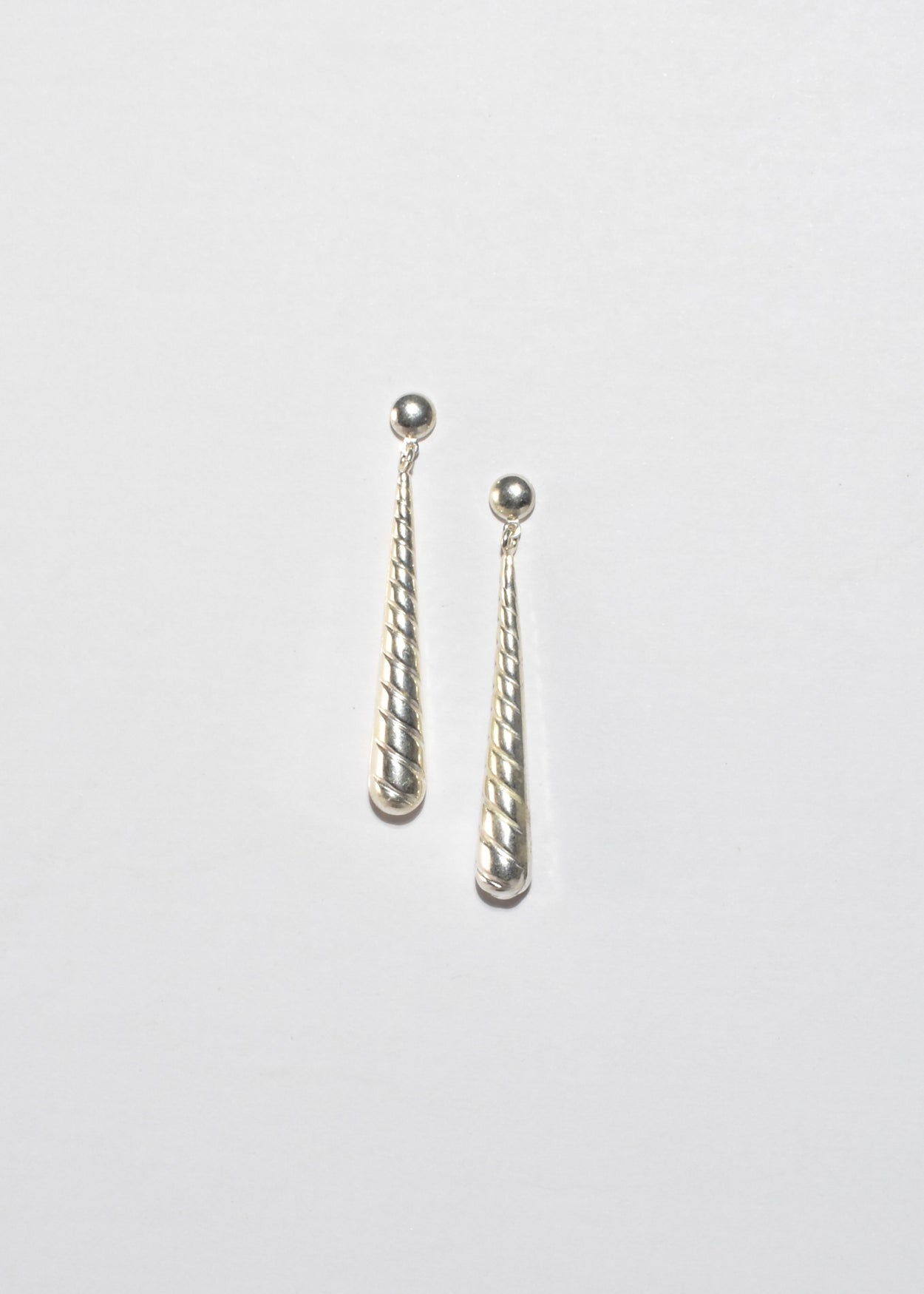 Ribbed Teardrop Earrings