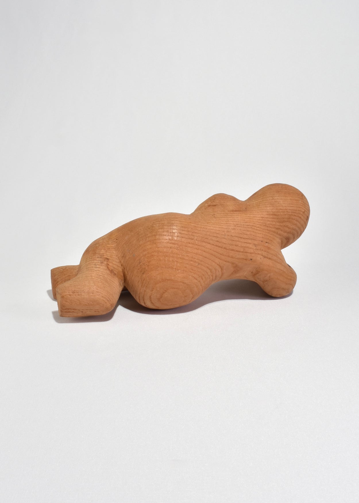 Abstract Carved Wood Reclining Figure