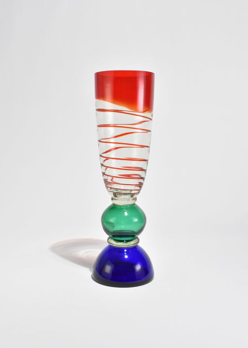 Postmodern Spiral Glass Vase