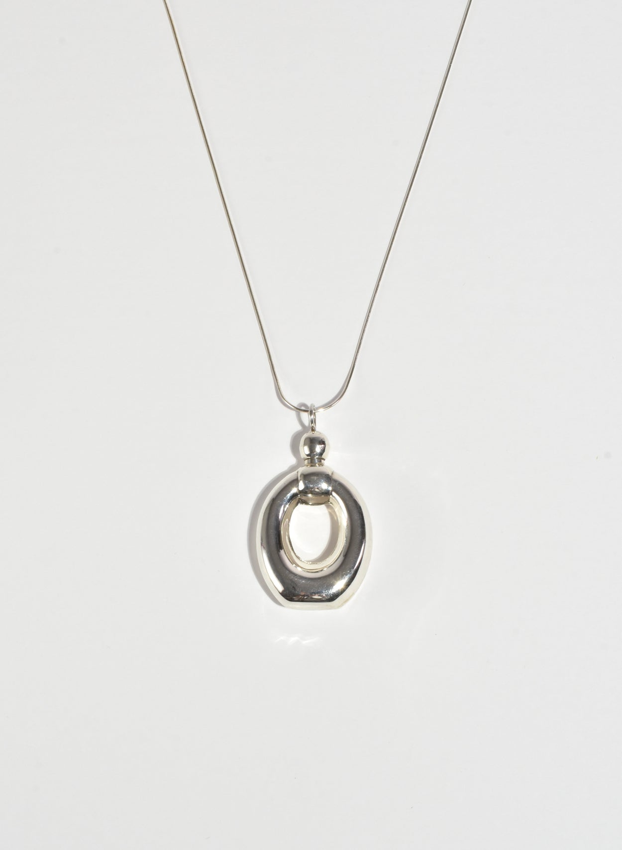 Oval Perfume Bottle Pendant Necklace