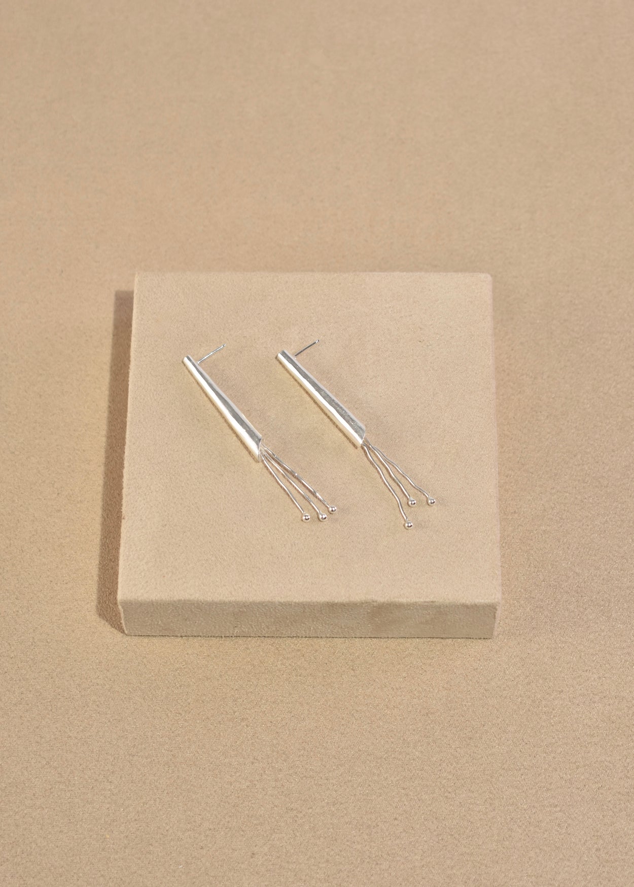 Sterling Taper Charm Earrings