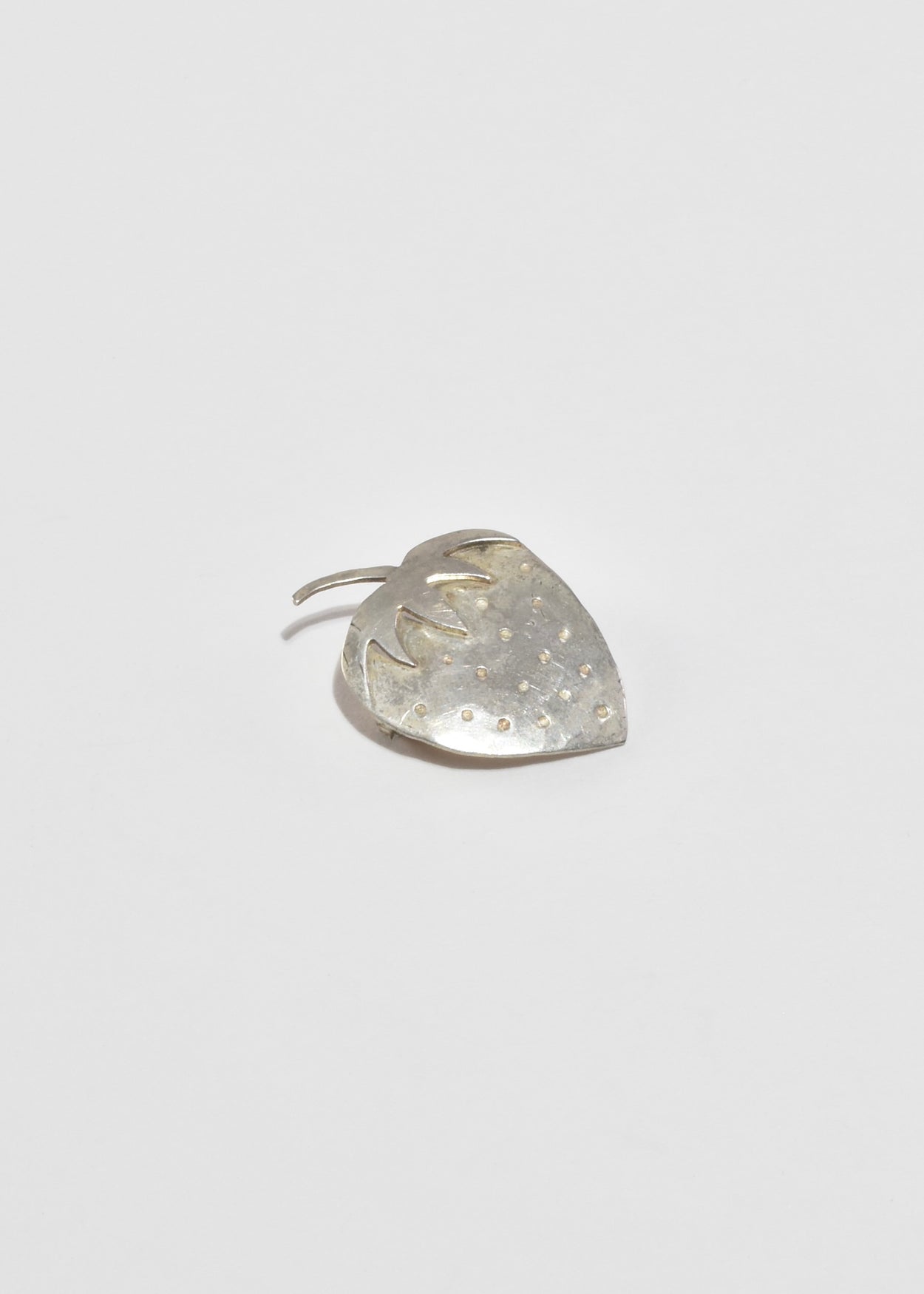Sterling Strawberry Brooch