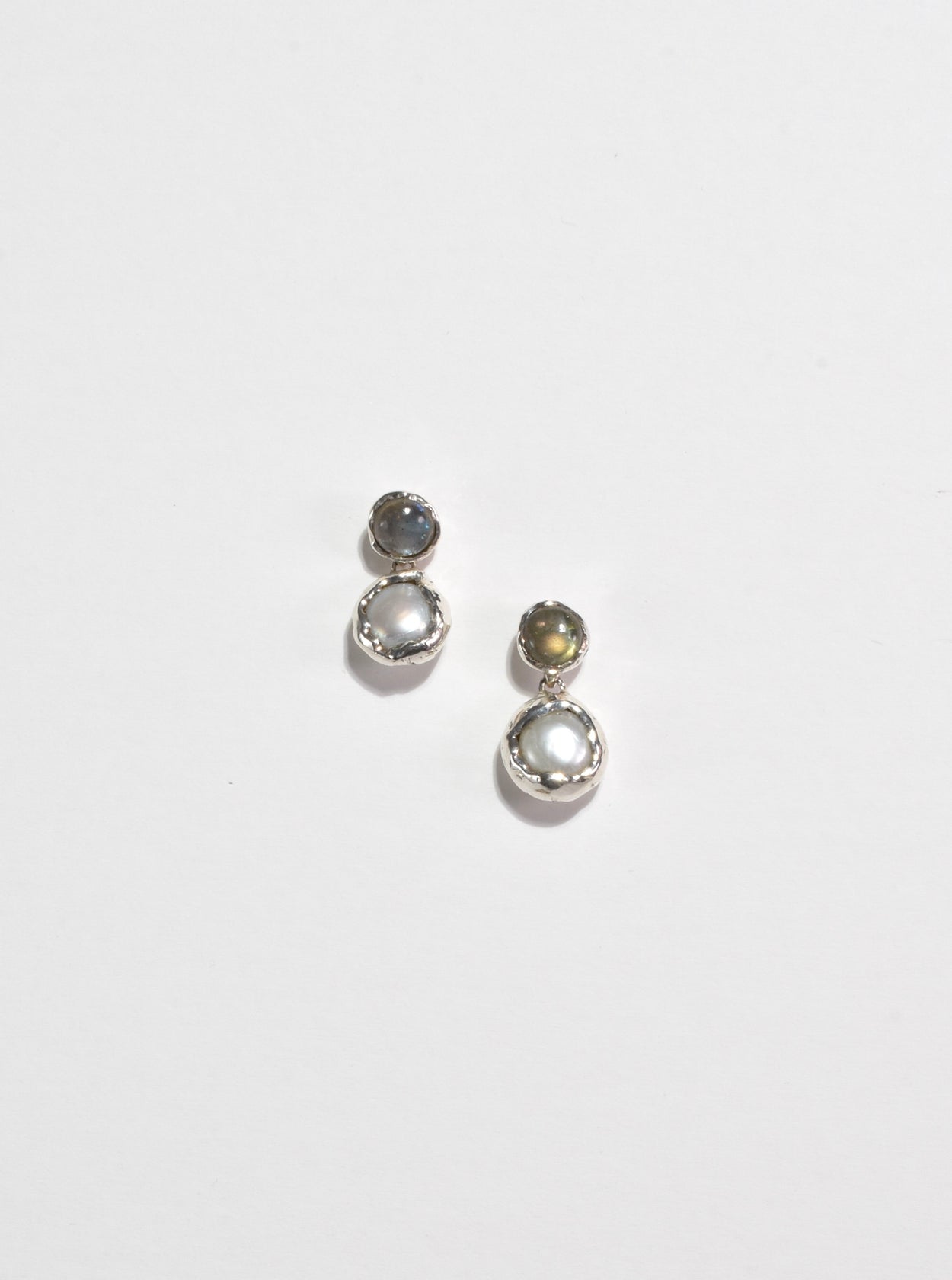 Moonstone Pearl Earrings
