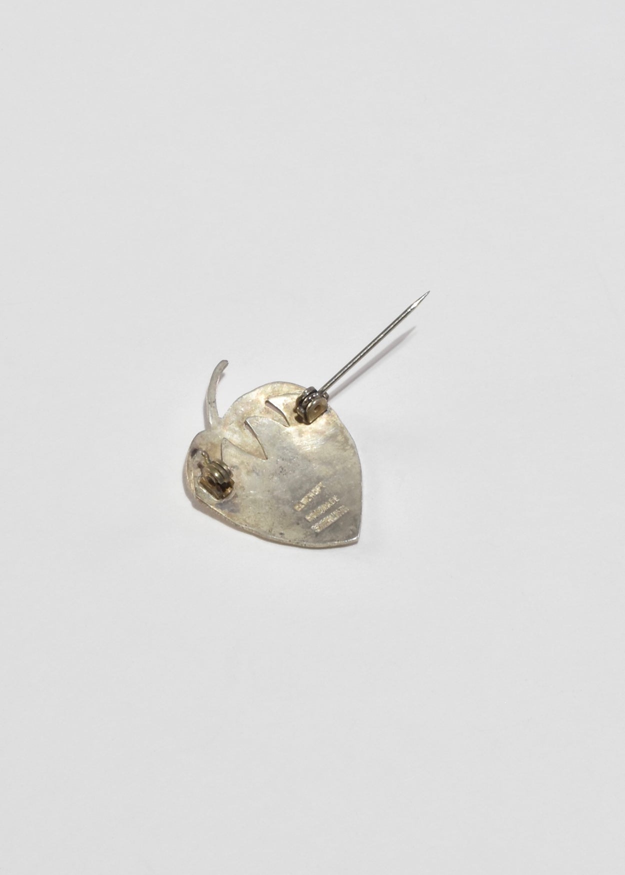 Sterling Strawberry Brooch
