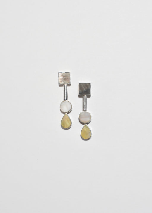 Tricolor Mother of Pearl Earrings