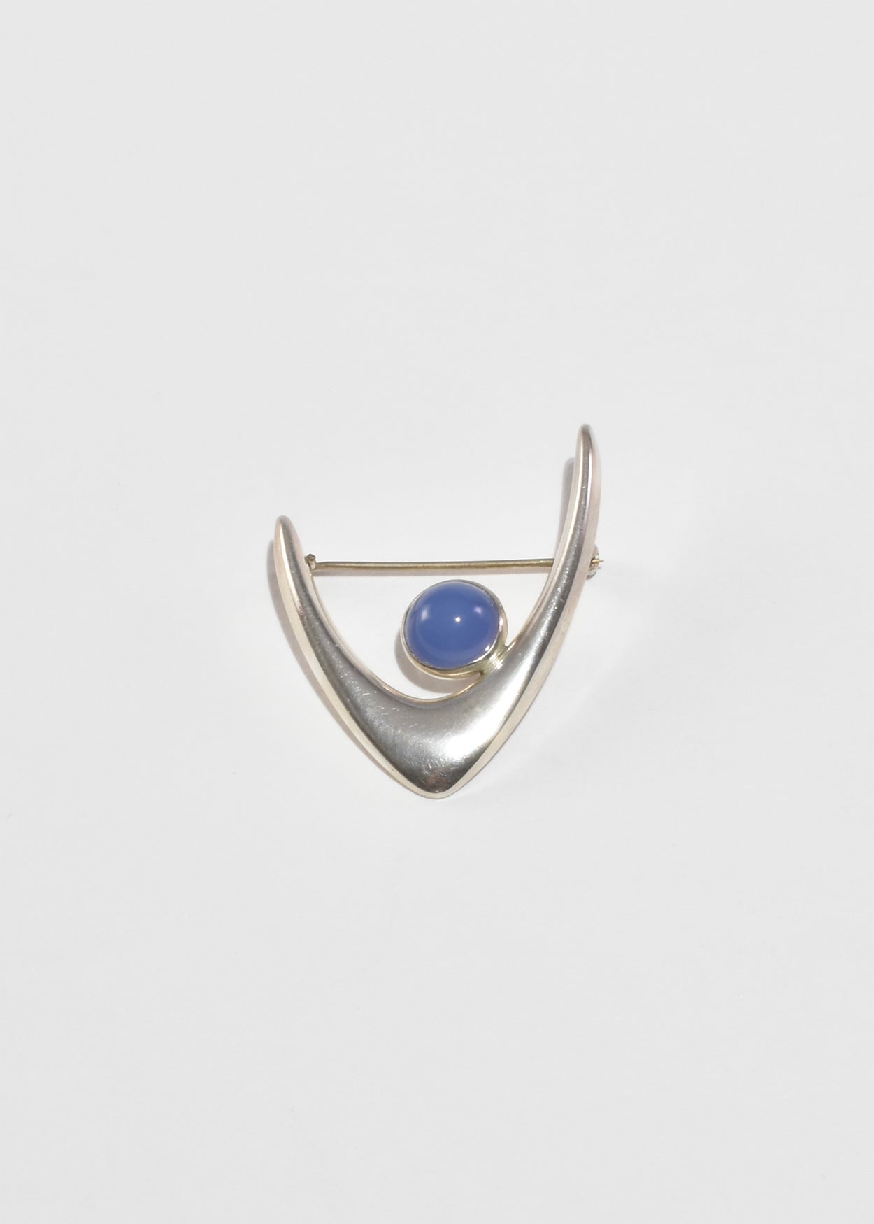 Modernist Chalcedony Brooch