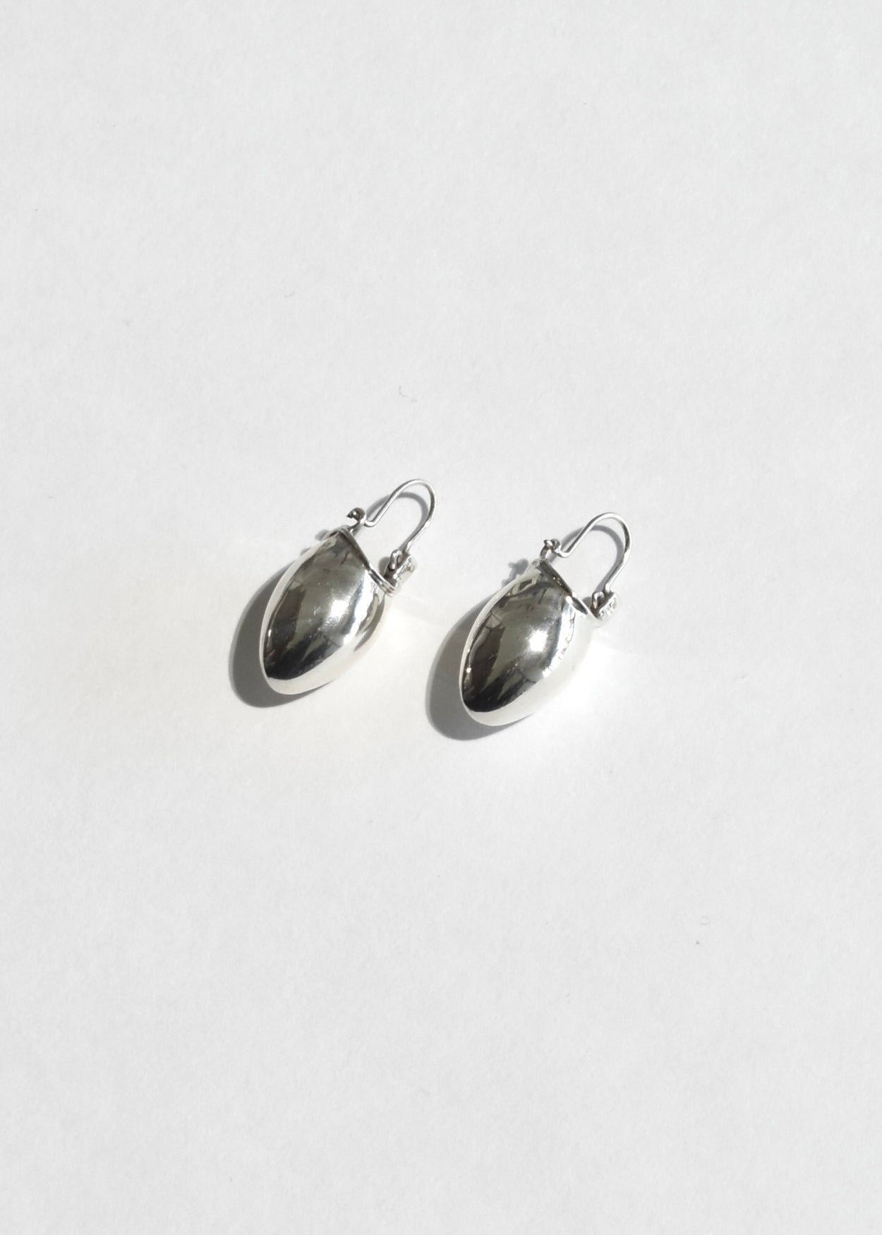Sterling Basket Hoop Earrings