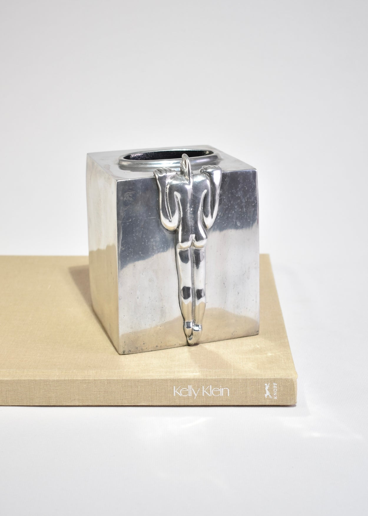 Figural Pewter Tissue Box