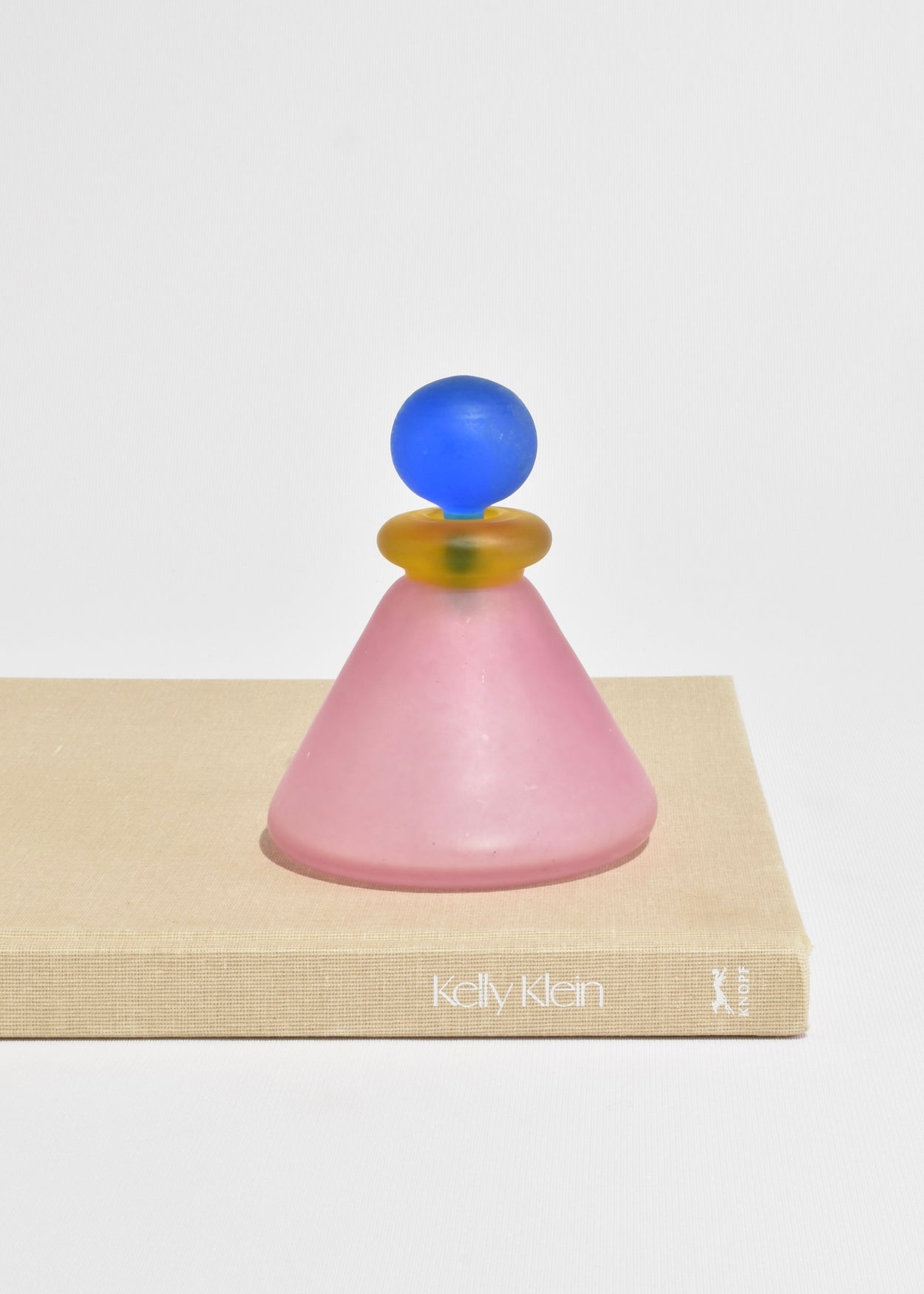 Italian Pink Glass Perfume Bottle