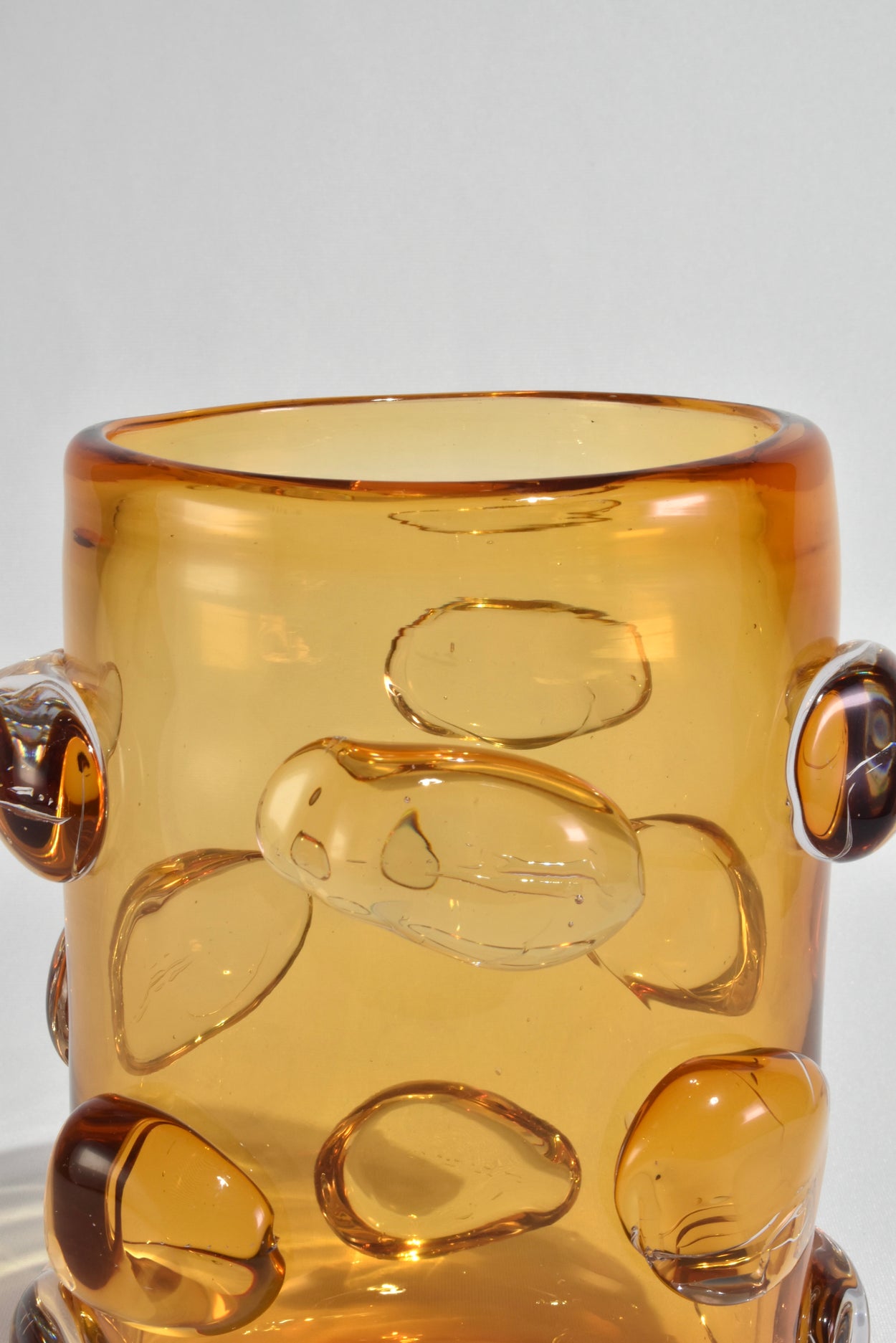 Amber Art Glass Vase