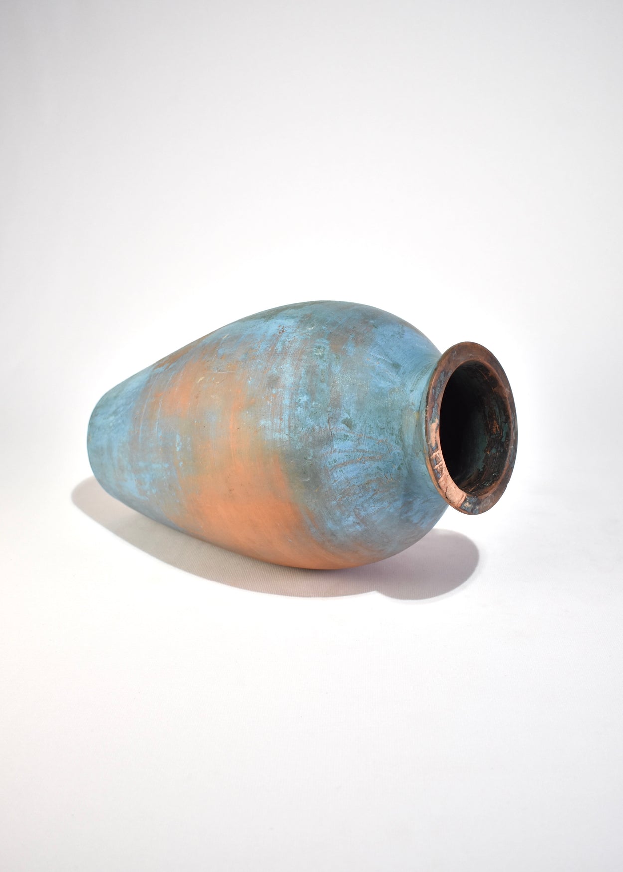 Blue Patinated Terracotta Vase