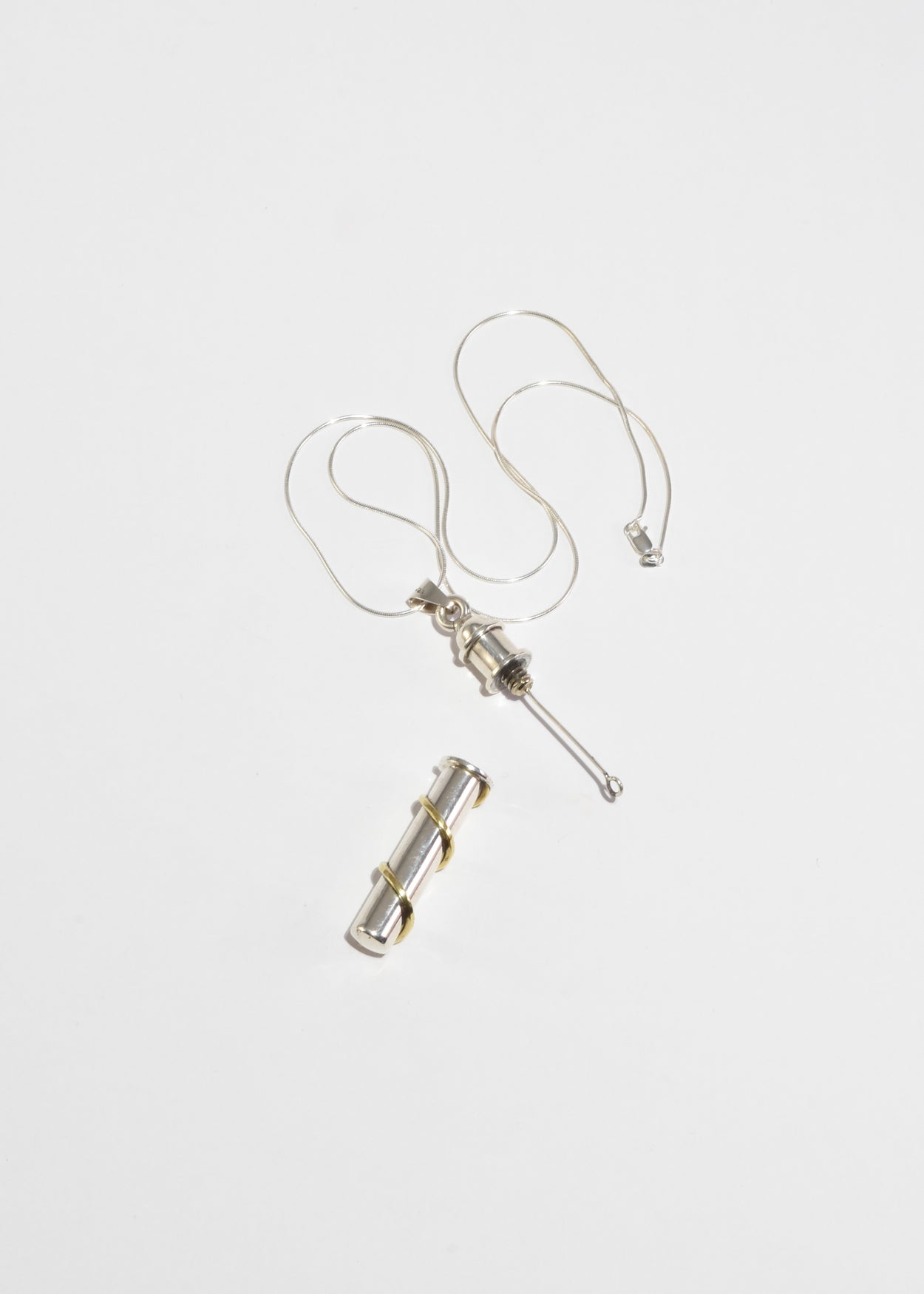 Spiral Perfume Pendant Necklace