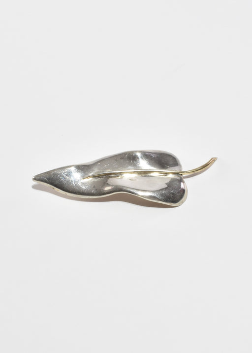 Sculptural Leaf Brooch