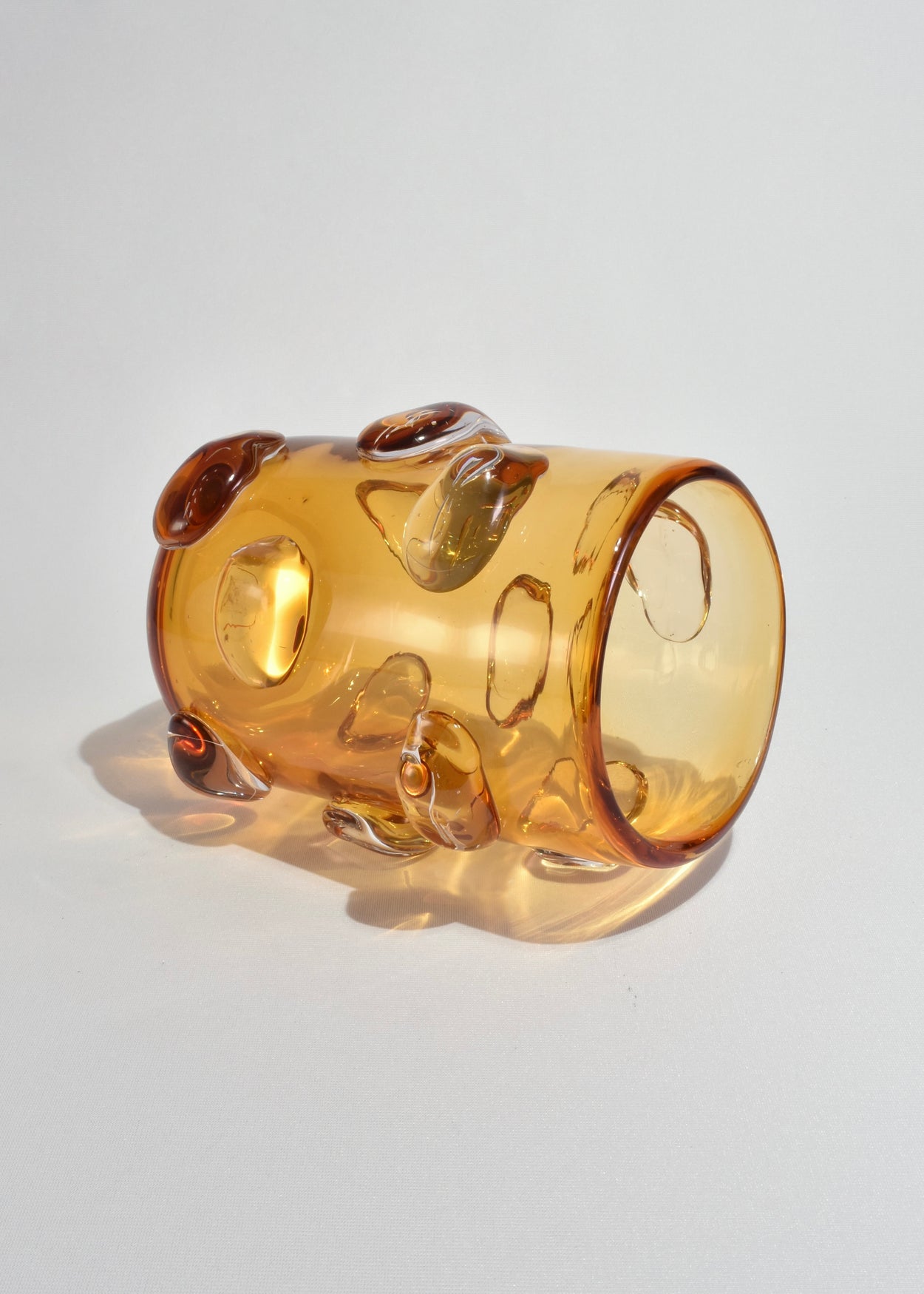 Amber Art Glass Vase