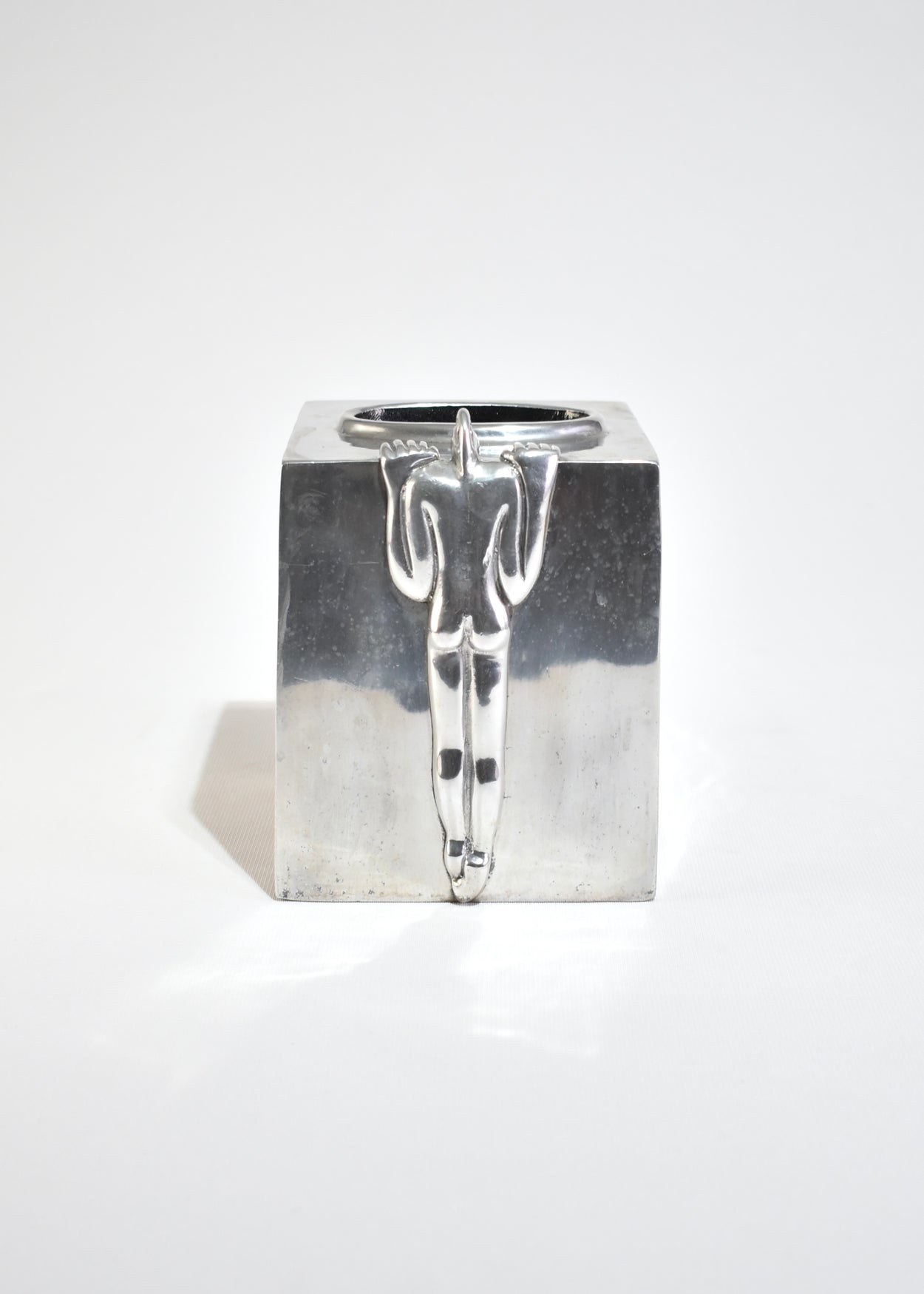 Figural Pewter Tissue Box