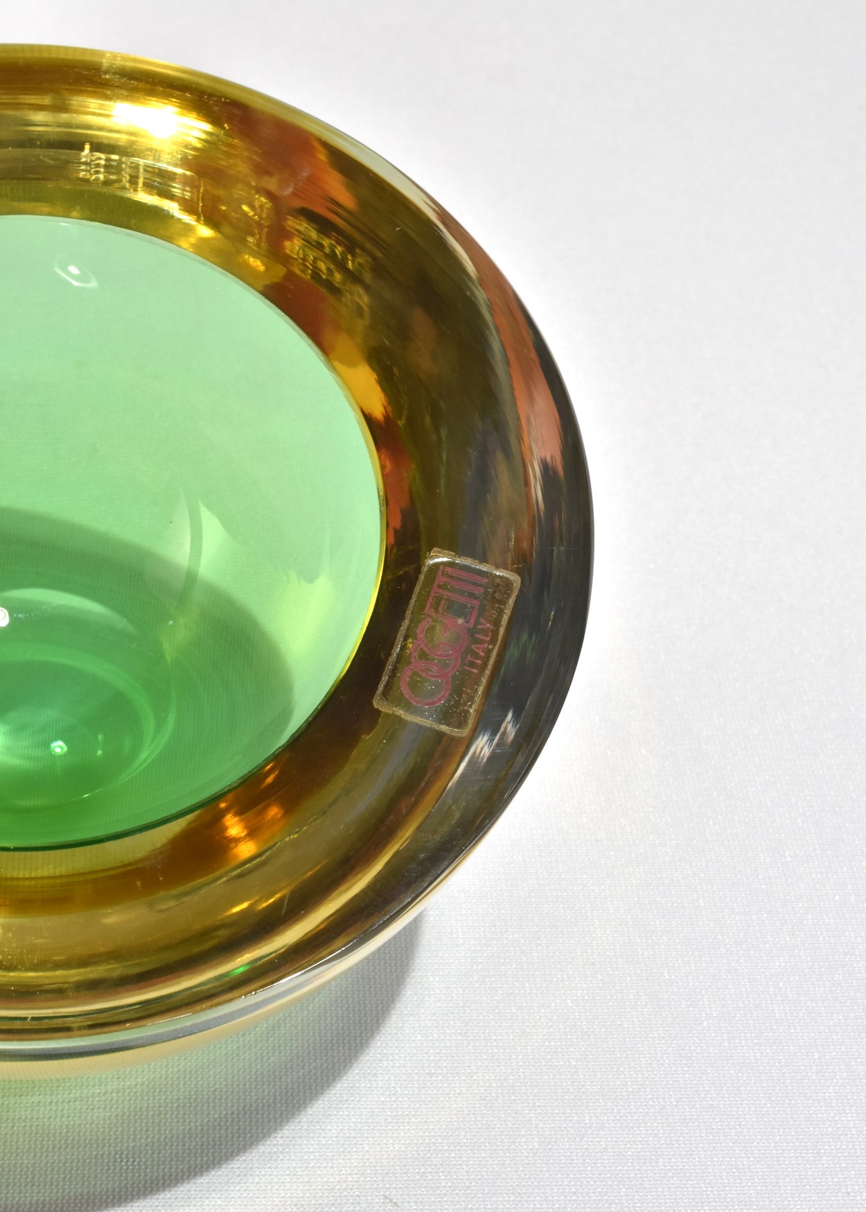 Green Italian Sommerso Bowl