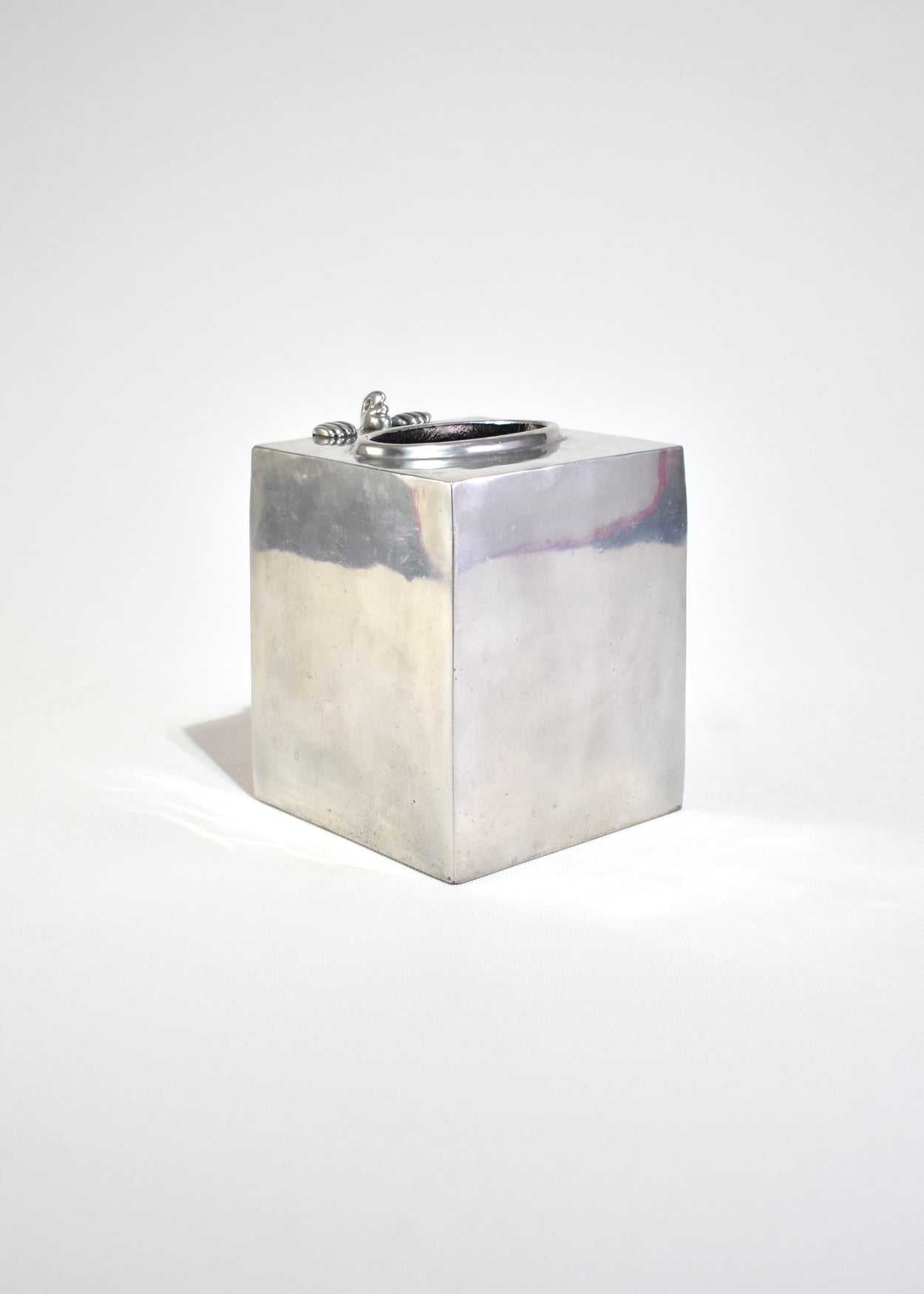 Figural Pewter Tissue Box