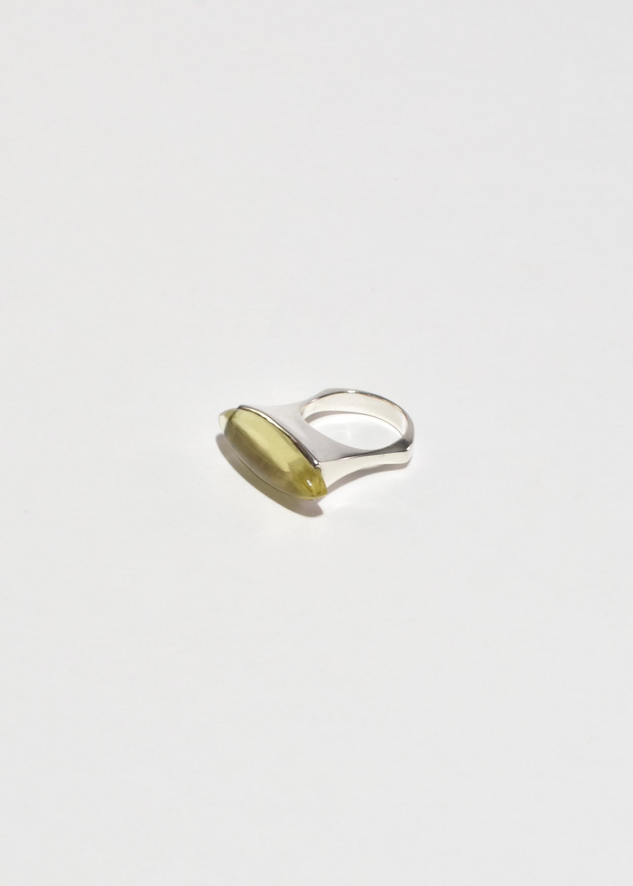 Modernist Lemon Quartz Ring