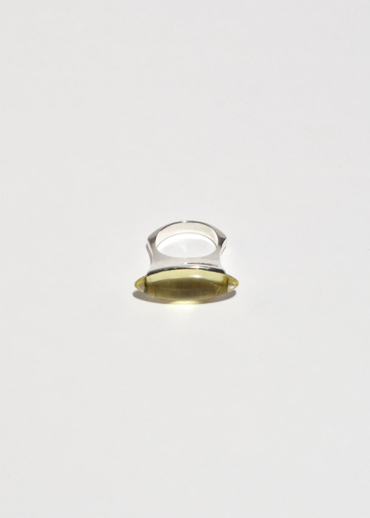 Modernist Lemon Quartz Ring
