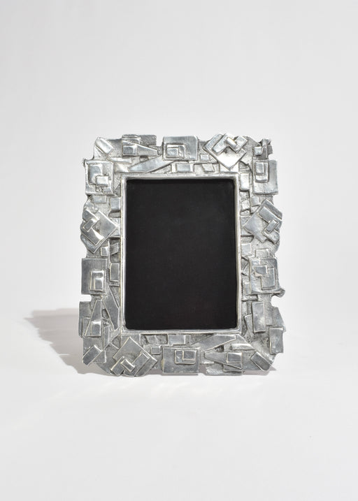 Cubist Pewter Picture Frame