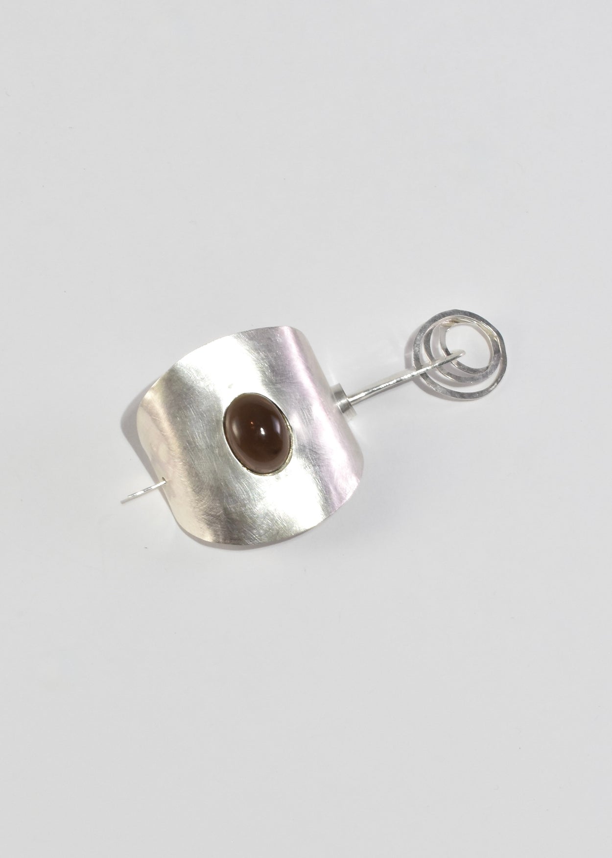 Smoky Quartz Sterling Hair Pin