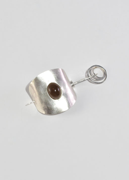 Smoky Quartz Sterling Hair Pin