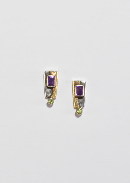 Amethyst Peridot Earrings