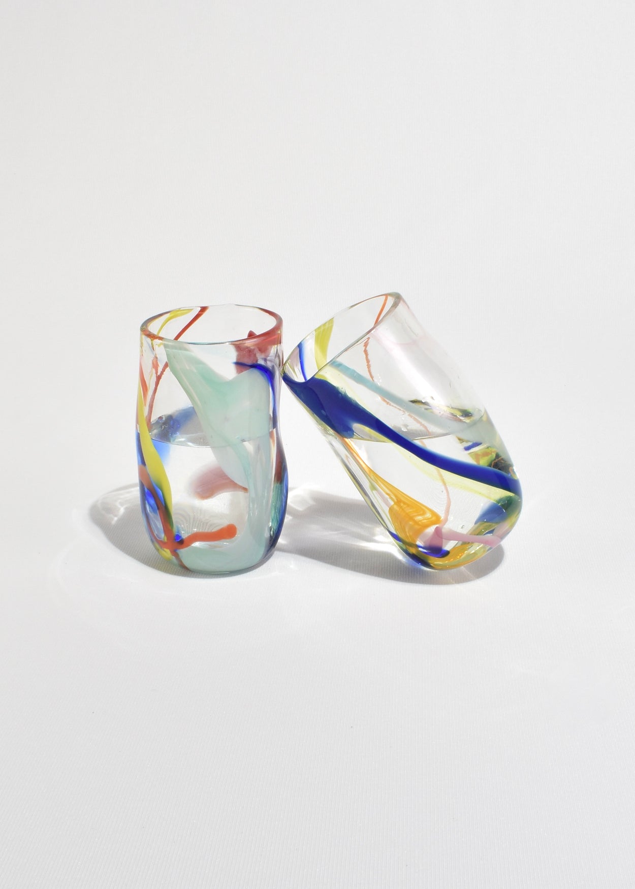 Colorful Blown Glass Tumblers