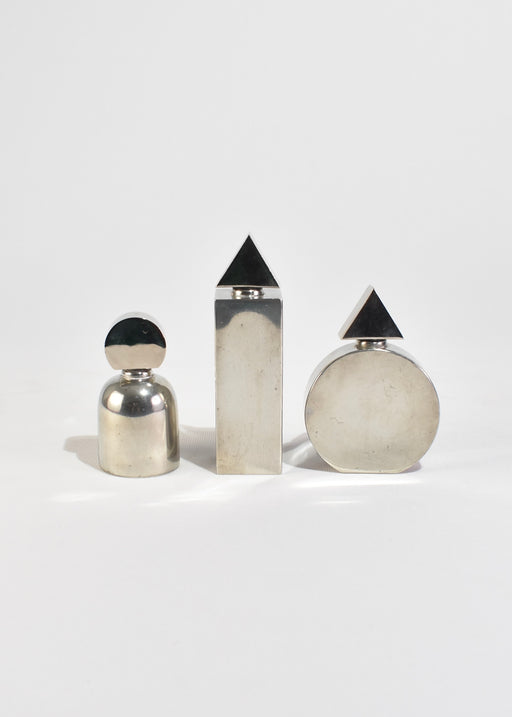 Geometric Pewter Vessel Set