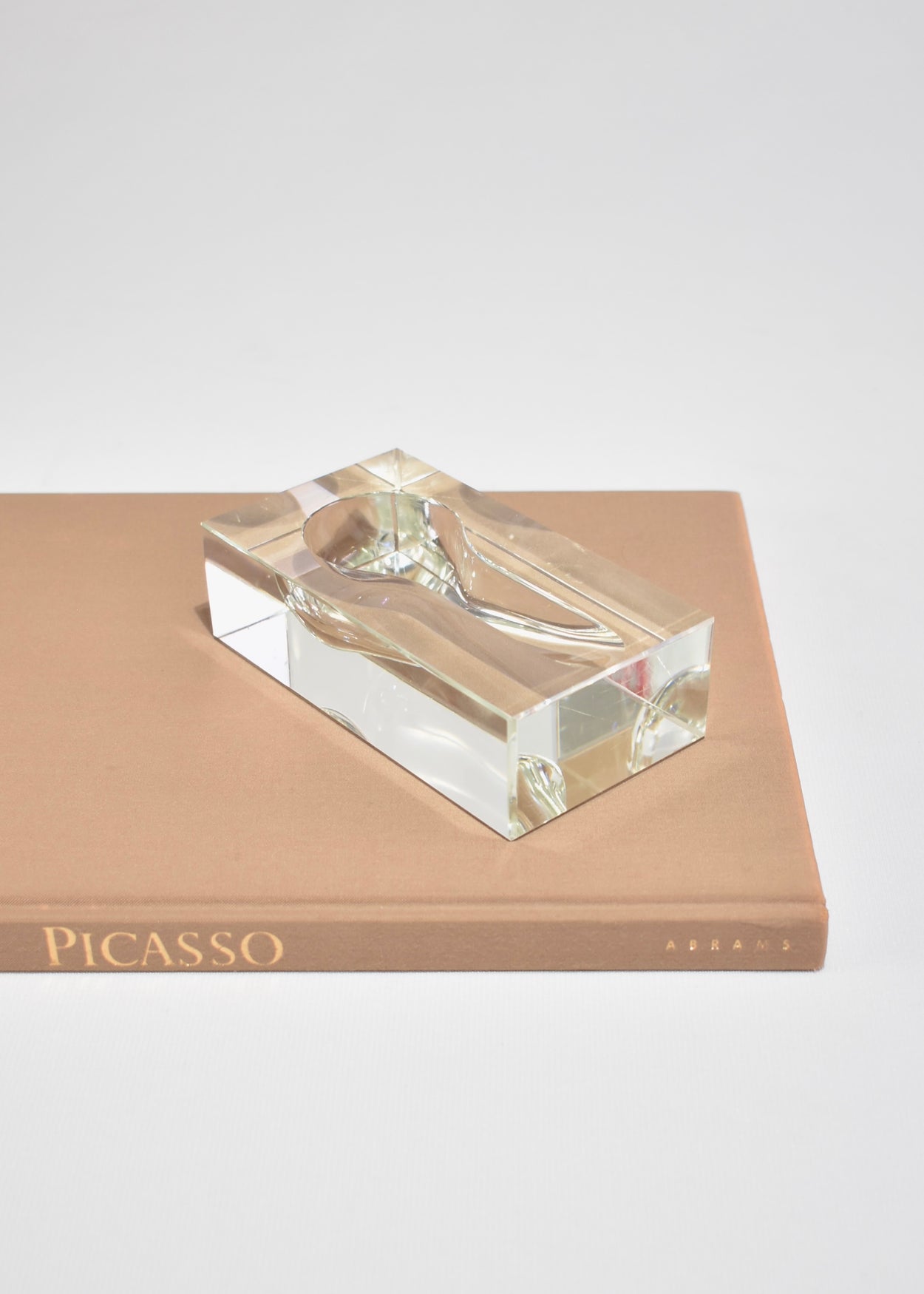 Carved Crystal Ashtray