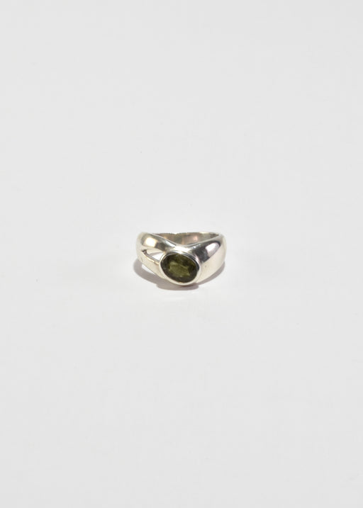 Asymmetrical Peridot Ring