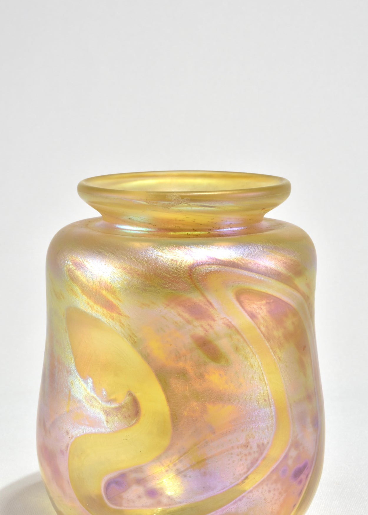 Iridescent Blown Glass Vase