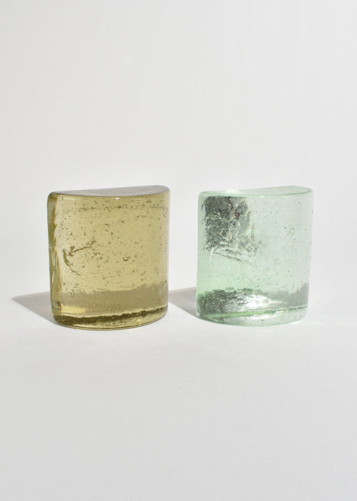 Two-Tone Glass Bookends