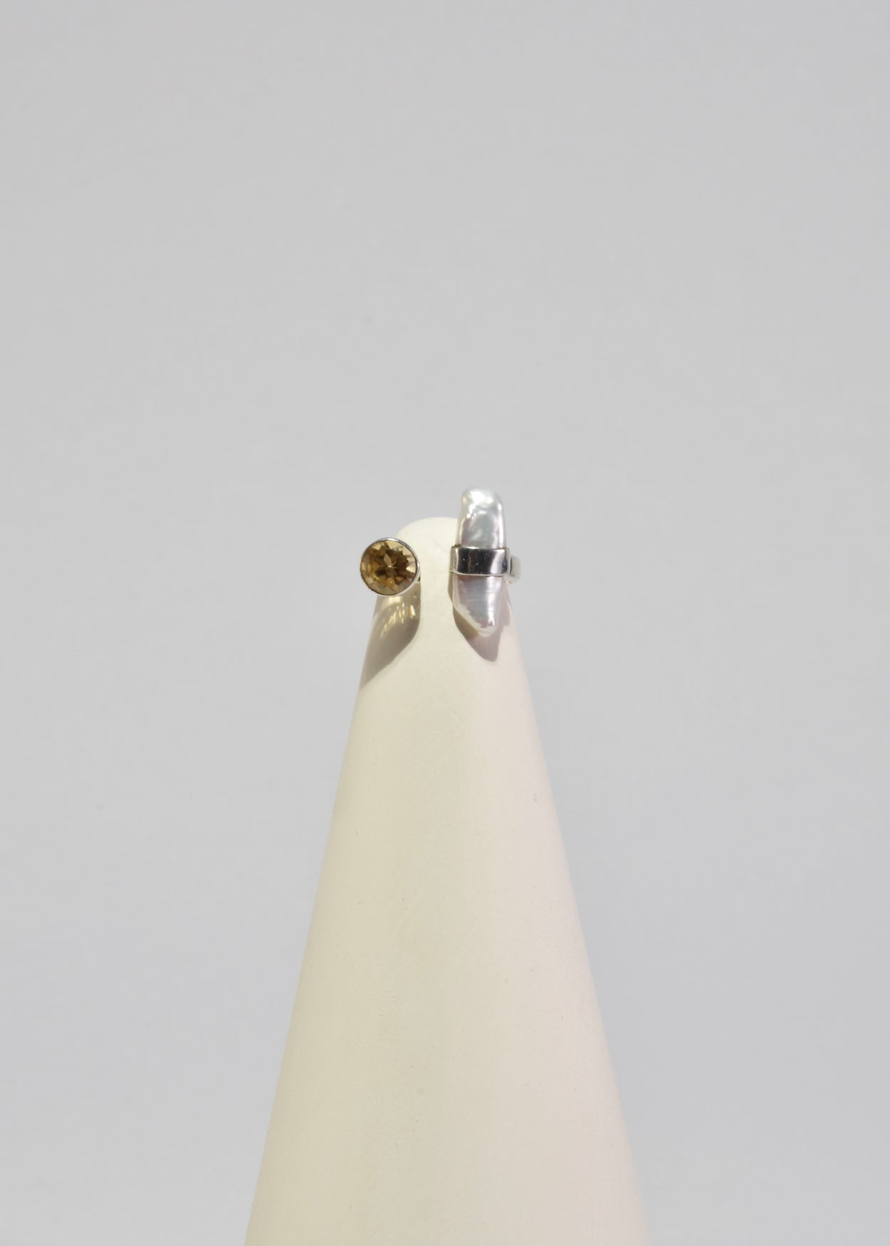 Citrine and Pearl Ring