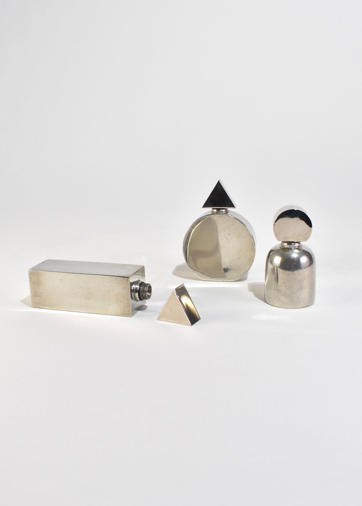 Geometric Pewter Vessel Set