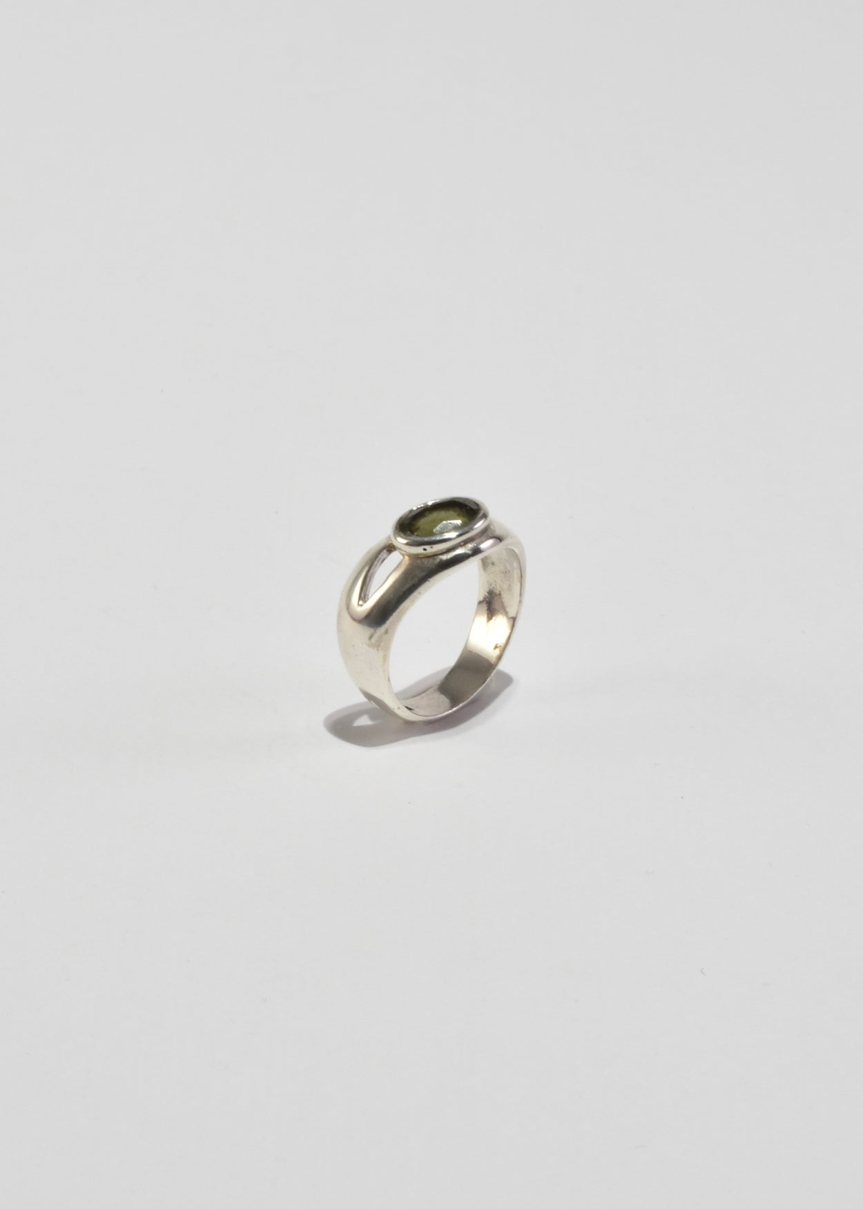 Asymmetrical Peridot Ring