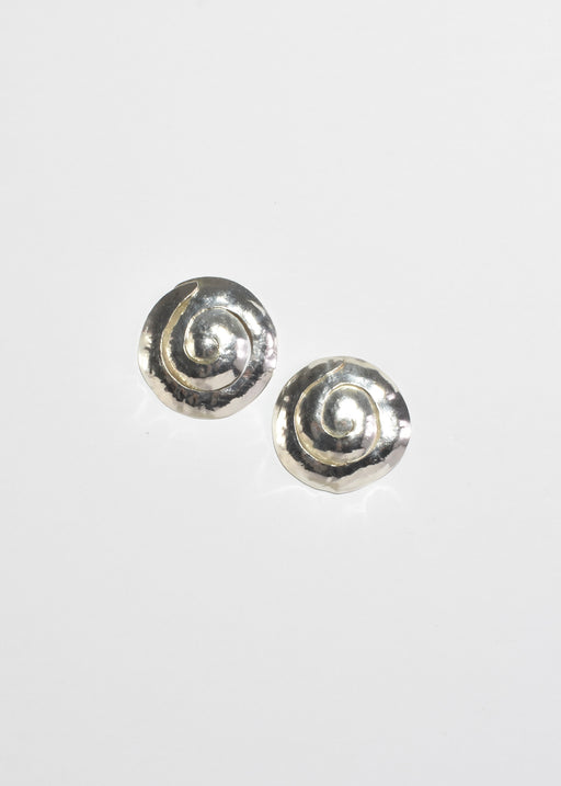 Hammered Spiral Earrings