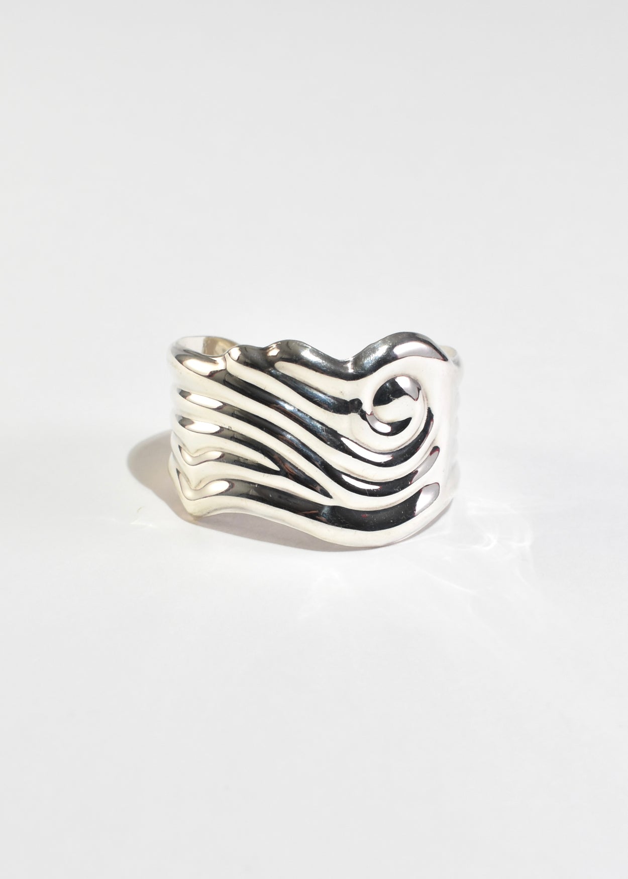 Sculptural Sterling Cuff Bracelet