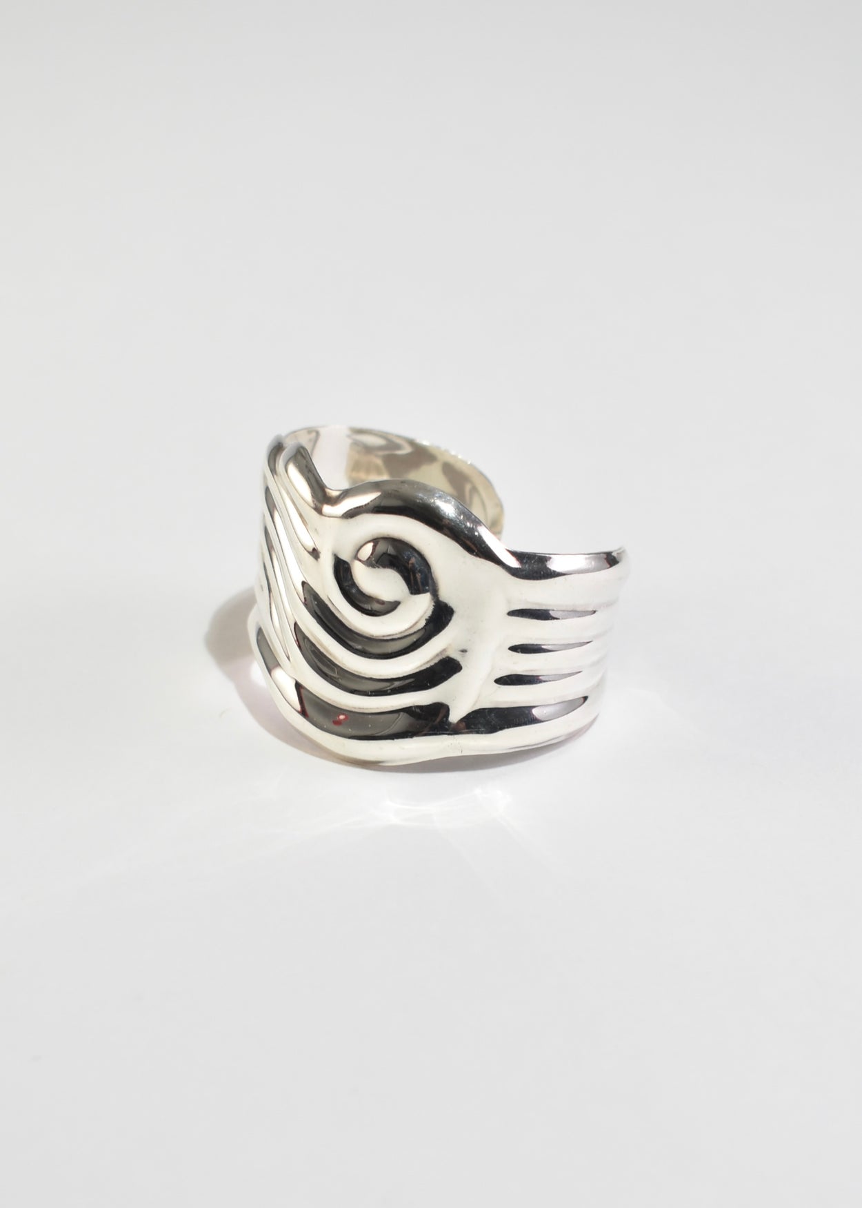 Sculptural Sterling Cuff Bracelet