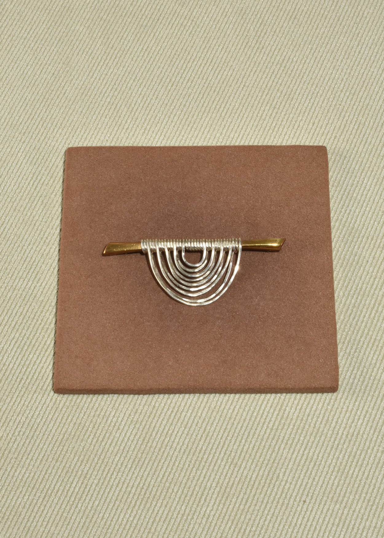 Draped Two-Tone Brooch