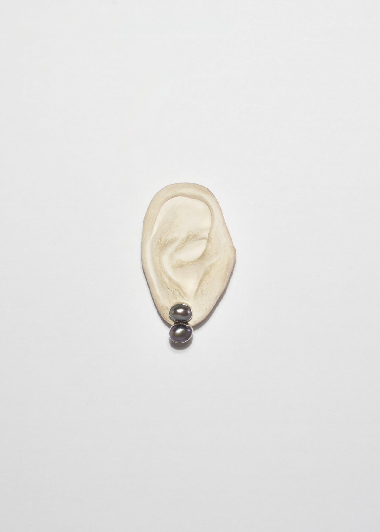 Gray Double Pearl Earrings