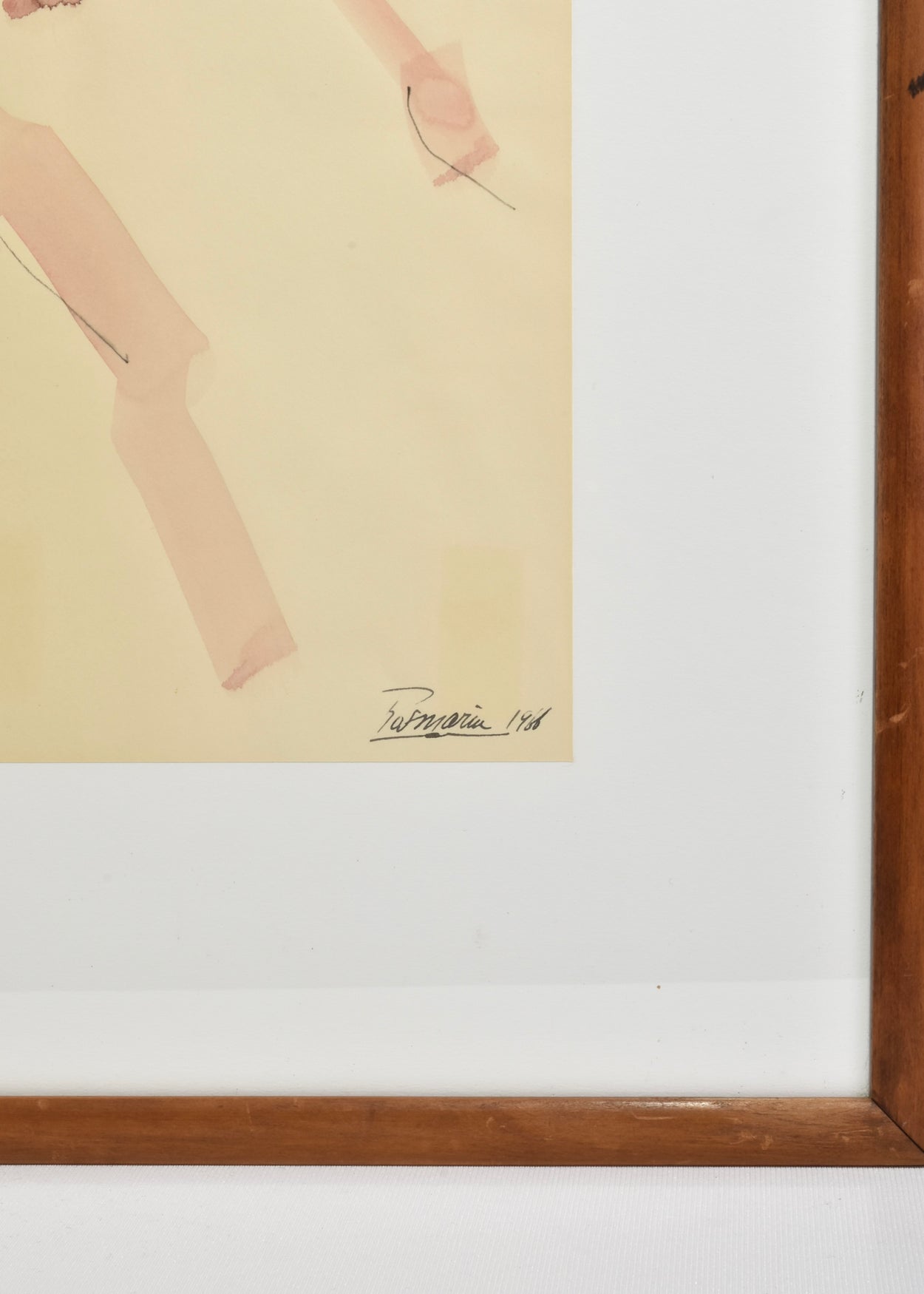 Watercolor Figure, Framed