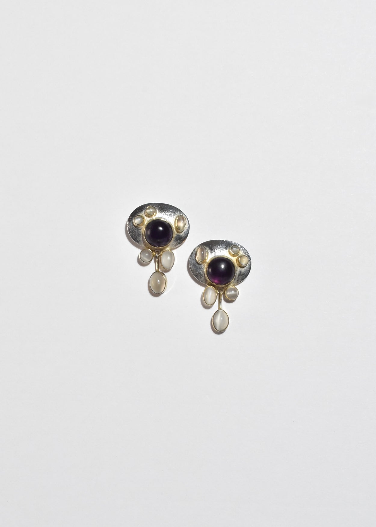 Amethyst Moonstone Earrings