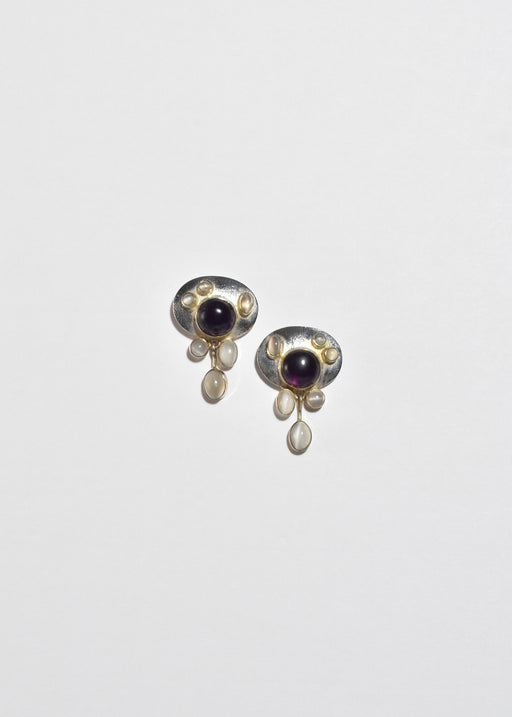 Amethyst Moonstone Earrings