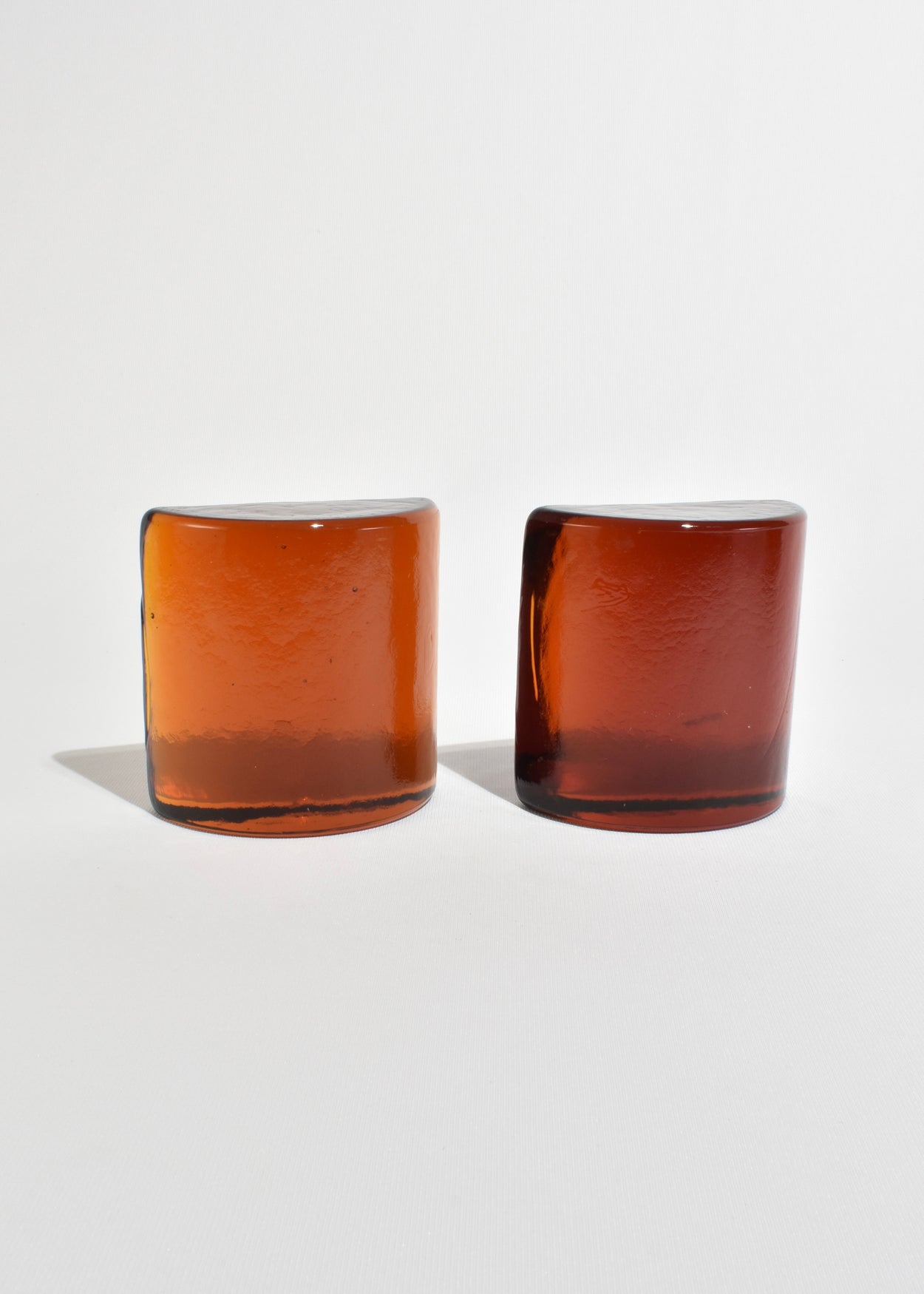 Amber Glass Bookends
