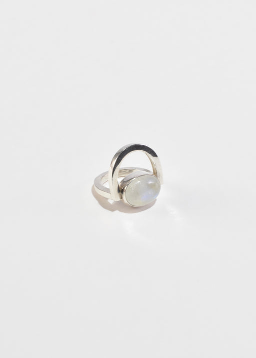 Modernist Moonstone Ring